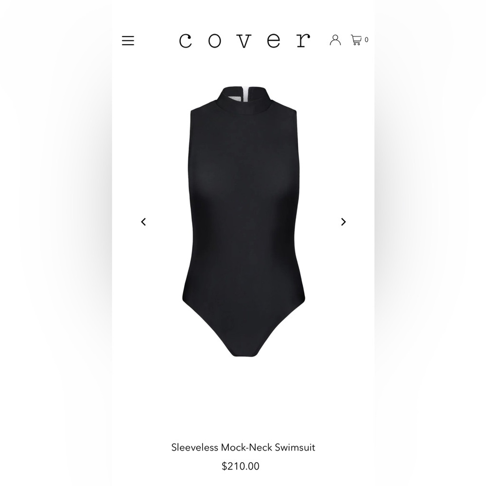 COVER SWIM Black High Neck One Piece Swimsuit